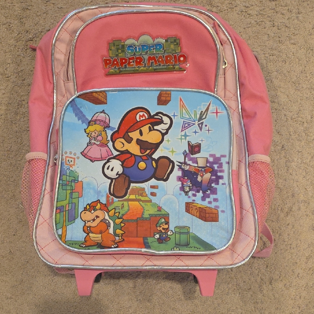 Super Mario Pink Kids Backpack